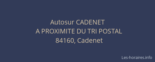 Autosur CADENET