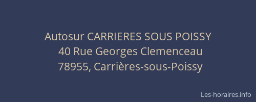 Autosur CARRIERES SOUS POISSY