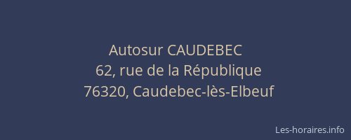 Autosur CAUDEBEC
