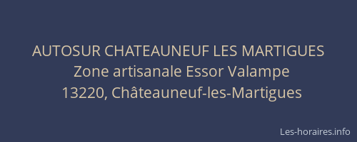 AUTOSUR CHATEAUNEUF LES MARTIGUES