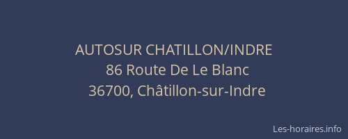 AUTOSUR CHATILLON/INDRE