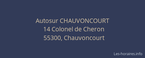 Autosur CHAUVONCOURT