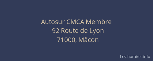 Autosur CMCA Membre