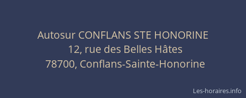 Autosur CONFLANS STE HONORINE