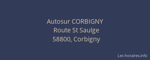 Autosur CORBIGNY