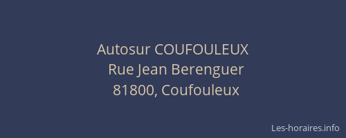 Autosur COUFOULEUX
