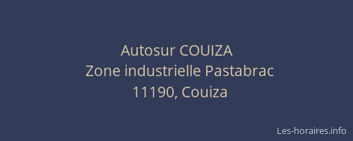 Autosur COUIZA