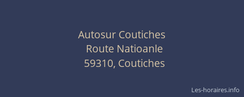 Autosur Coutiches