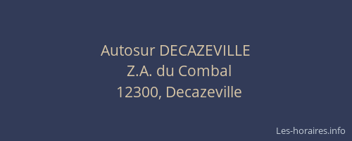 Autosur DECAZEVILLE