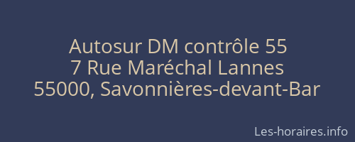 Autosur DM contrôle 55