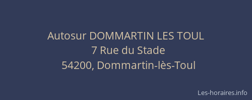 Autosur DOMMARTIN LES TOUL