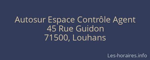Autosur Espace Contrôle Agent
