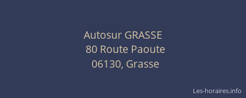 Autosur GRASSE
