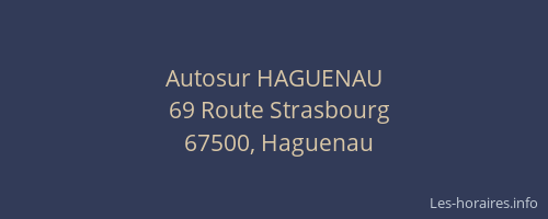 Autosur HAGUENAU