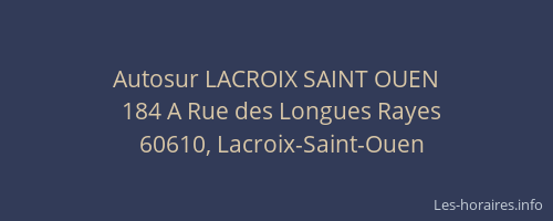 Autosur LACROIX SAINT OUEN