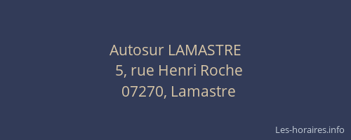 Autosur LAMASTRE