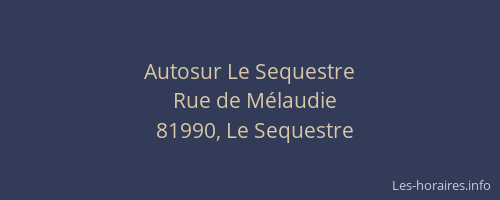 Autosur Le Sequestre