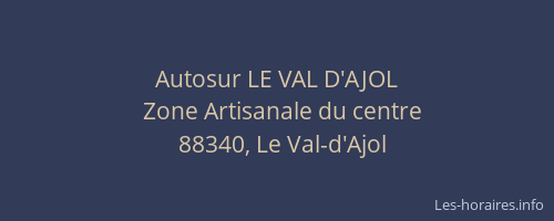 Autosur LE VAL D'AJOL
