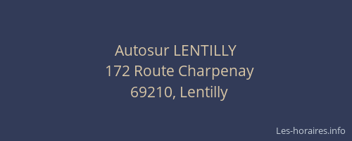 Autosur LENTILLY