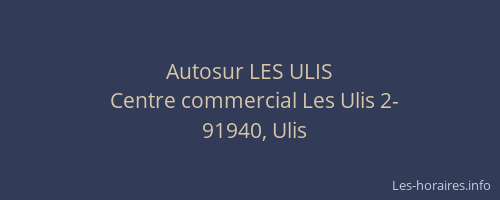 Autosur LES ULIS