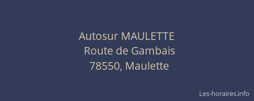 Autosur MAULETTE