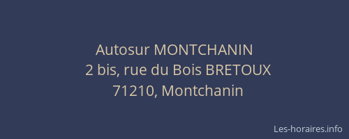Autosur MONTCHANIN