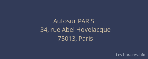 Autosur PARIS
