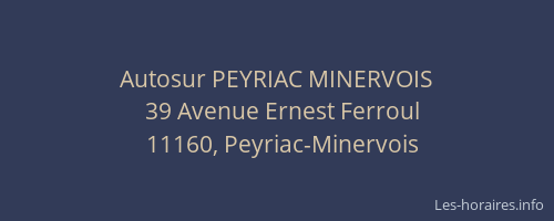 Autosur PEYRIAC MINERVOIS