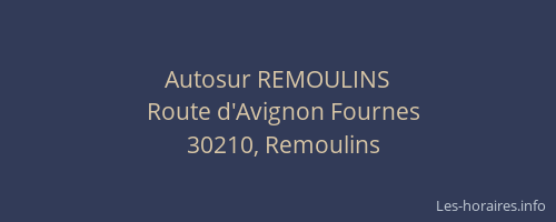 Autosur REMOULINS