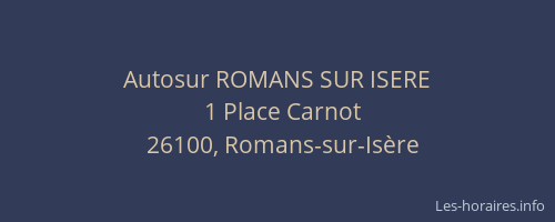 Autosur ROMANS SUR ISERE