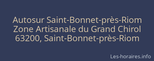 Autosur Saint-Bonnet-près-Riom