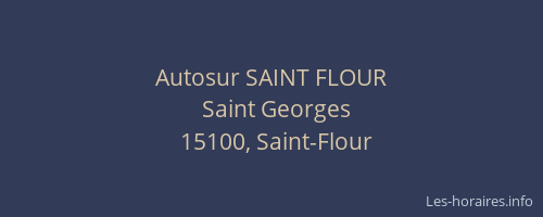 Autosur SAINT FLOUR