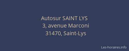 Autosur SAINT LYS