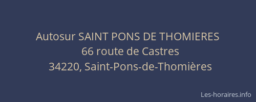 Autosur SAINT PONS DE THOMIERES