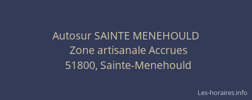 Autosur SAINTE MENEHOULD