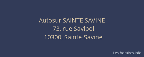 Autosur SAINTE SAVINE