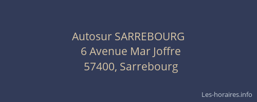 Autosur SARREBOURG