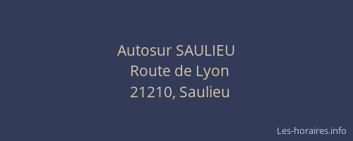 Autosur SAULIEU