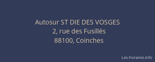 Autosur ST DIE DES VOSGES