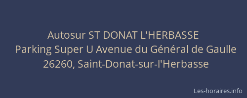 Autosur ST DONAT L'HERBASSE