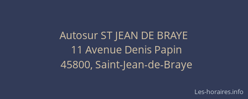 Autosur ST JEAN DE BRAYE