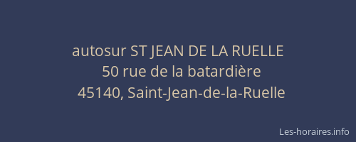 autosur ST JEAN DE LA RUELLE
