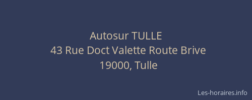 Autosur TULLE