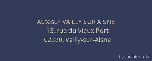 Autosur VAILLY SUR AISNE