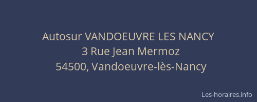 Autosur VANDOEUVRE LES NANCY