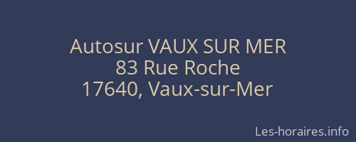 Autosur VAUX SUR MER