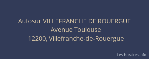 Autosur VILLEFRANCHE DE ROUERGUE