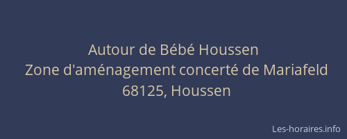Autour de B&eacute;b&eacute; Houssen