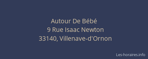 Autour De B&eacute;b&eacute;