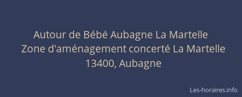 Autour de Bébé Aubagne La Martelle